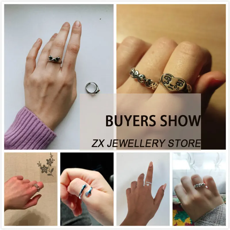 Кольцо регулируемое серебристое в стиле панк/хип хоп для мужчин и женщин