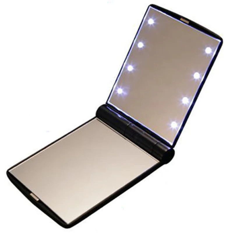 Free makeup Mirro DW with cosmetic 16 LEDs tactile switch dimming battery's support for travel D | Красота и здоровье