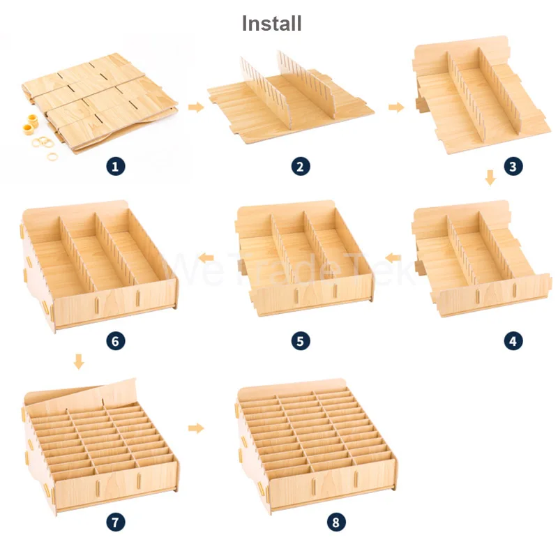Настольный деревянный ящик для хранения телефона с ЖК-экраном органайзер