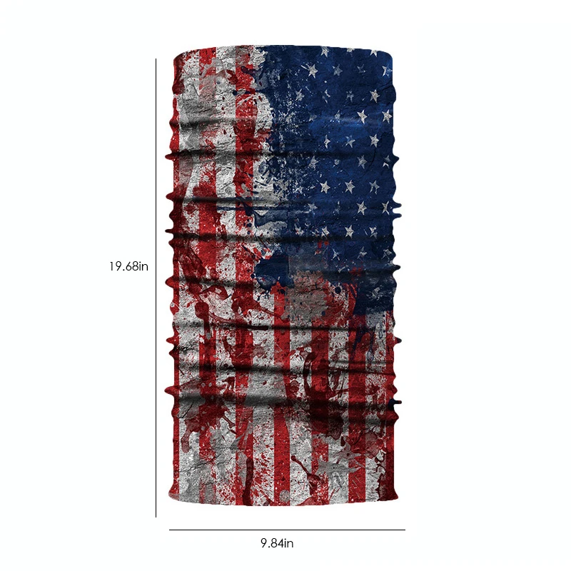 

Hiking Scarves Seamless American Flag Face Tube Neck Leggings Headband Scarf Headdress Turban Hat Outdoor Warm Neck Gaiter