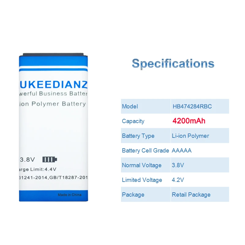 GUKEEDIANZI HB474284RBC запасная батарея для сотового телефона 4200mAh для huawei Honor 3C Lite C8816 C8816D C8817 Ascend G521 G615 G620
