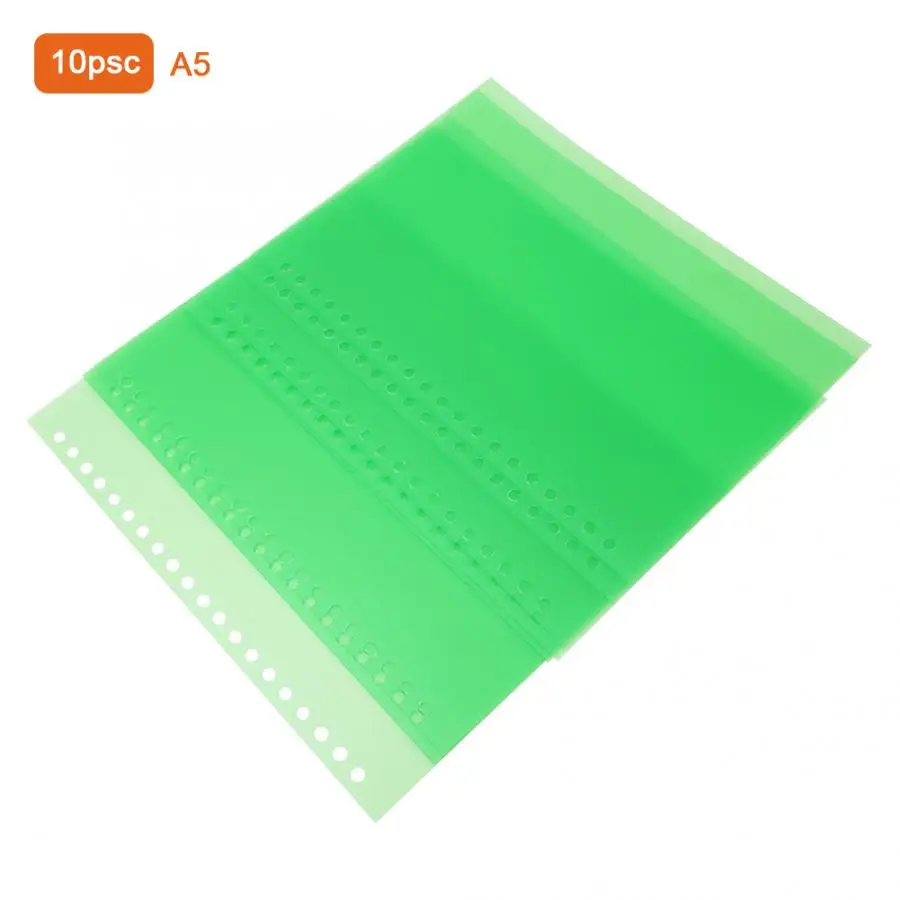 10PCS A4 / A5 / B5 Transparent PP Binding Film Cover Puncher Document Folders Ket