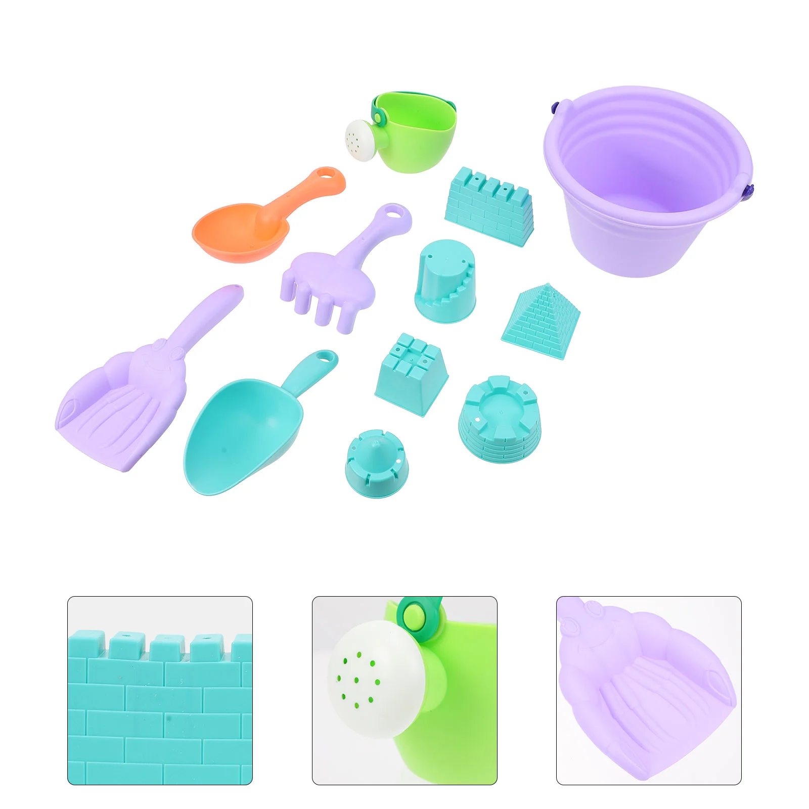 

12 Pcs 1 Set Creative Water Set Children Beach Toys Practical Sand Molds