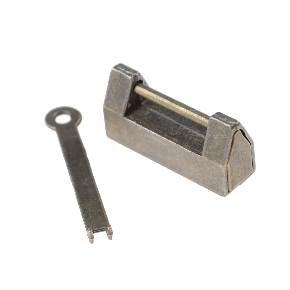 Винтажный старинный железный замок в стиле ретро латунный навесной для