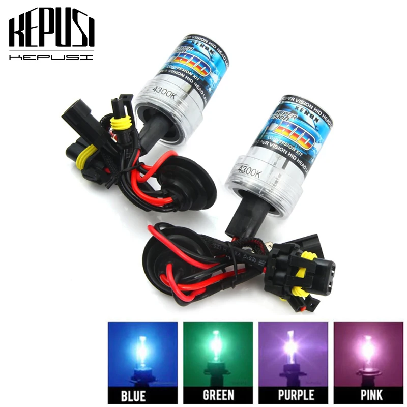 2 шт. 9005 HB3 автомобильный светильник ксеноновая лампа 35 Вт 4300K 6000K 8000K фиолетовый