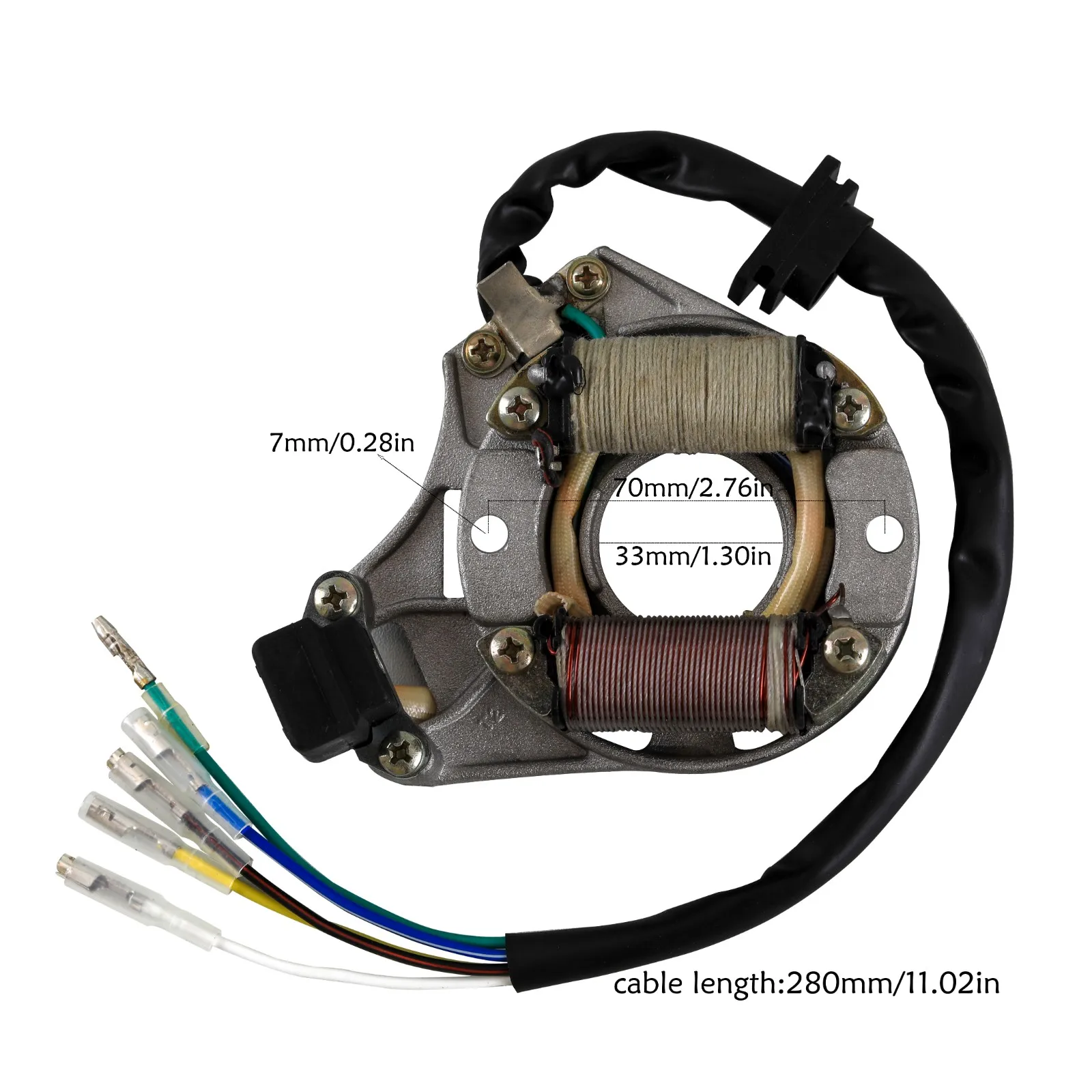 

1pcs 2 Coil 5 Wire Stator Magneto 50cc 70cc 90cc 110cc 125cc ATV Quad Scooter Moped