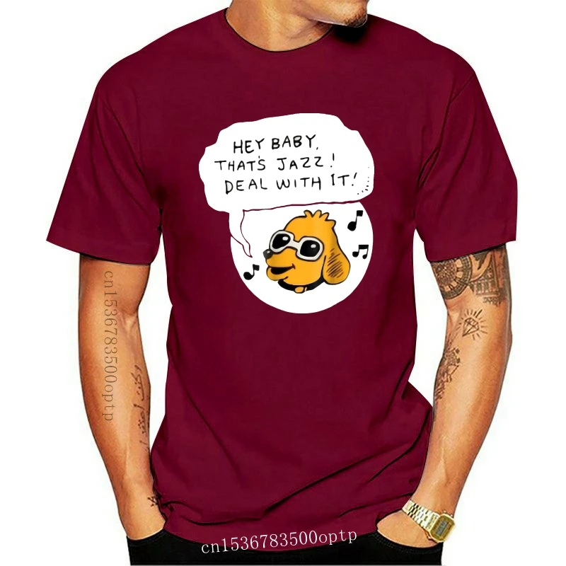 

New Buy Hey Baby That'S Jazz! Deal With It T Shirt, Cute Dog Meme Unisex T-Shirt