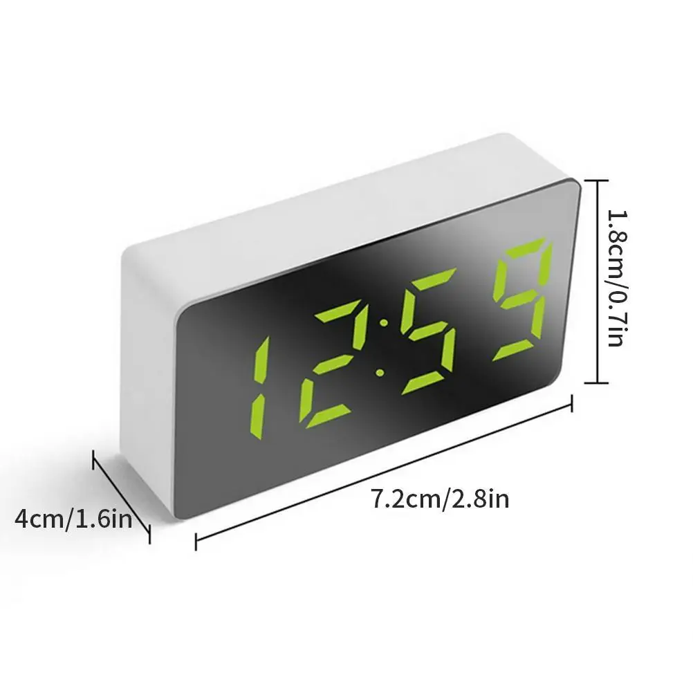

LED Mirror Alarm Clock Digital Alarm Clock multifunctional Mini Electronic Alarm Clock for Bedroom Living Room Office
