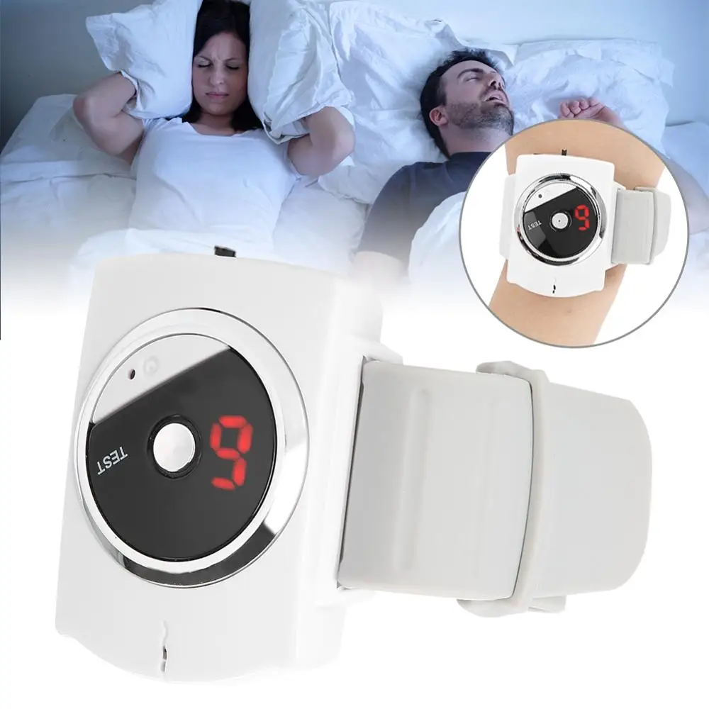 

Smart Snore Stopper Stop Snoring Biosensor Far Infrared Ray Detects Anti Snoring Device Intelligent Wristband Watch Sleeping Aid