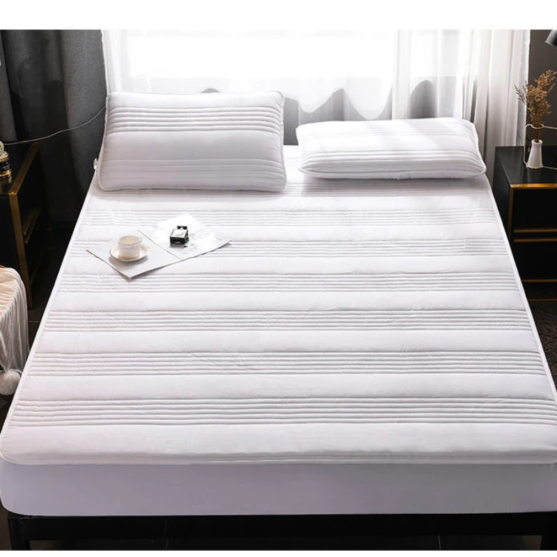 Thicken Quilted Bed Fitted Sheet Mattress Cover Warm Soft Anti-Bacteria King Queen set Not Including Pillowcase | Дом и сад