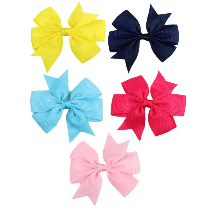 

2021 New Cute Solid Grosgrain Ribbon Bow Elastic Hair Bands Durag Hairpins Scrunchie Korean Hair Accessories For Kids Baby Girl