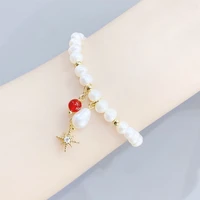 wholesale ba freshwater pearl bracelet bangle women girl cold wind ins shaped bead bracelets gift