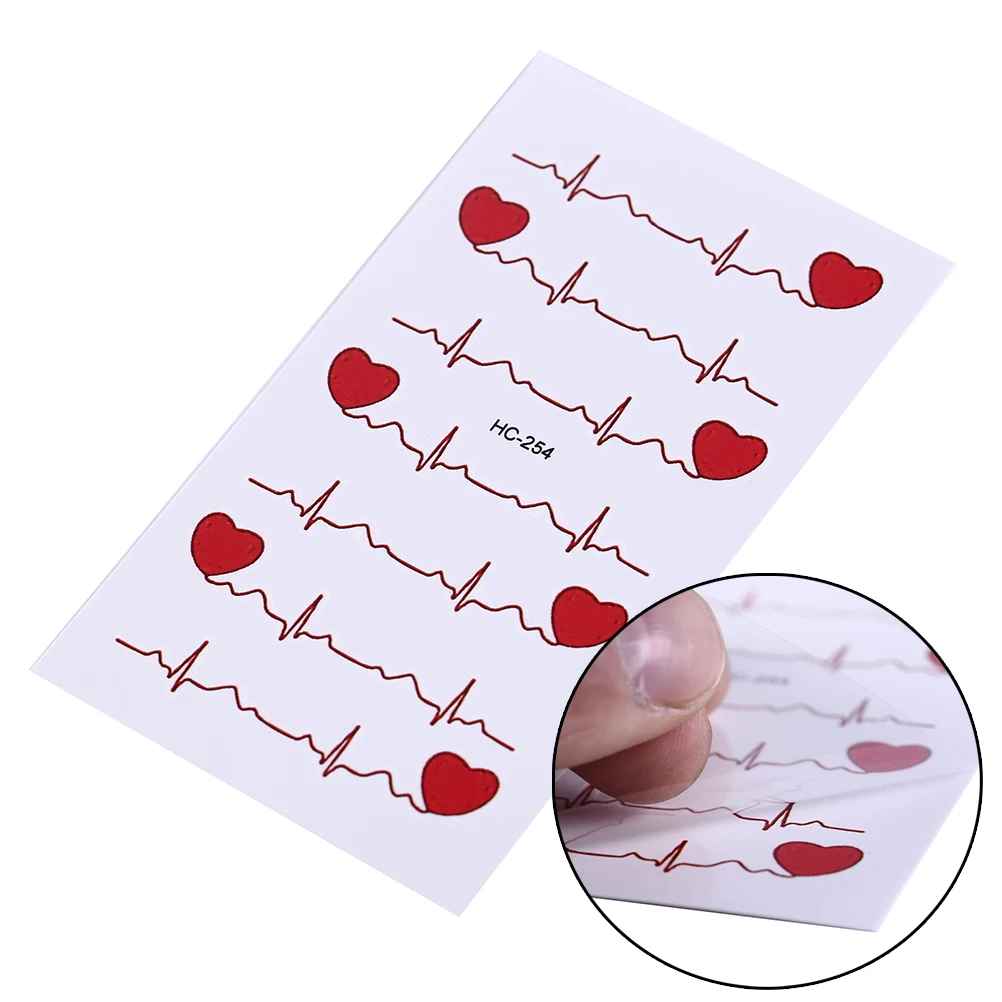 Временные татуировки ЭКГ для мужчин и женщин мужские любимые сексуальные товары