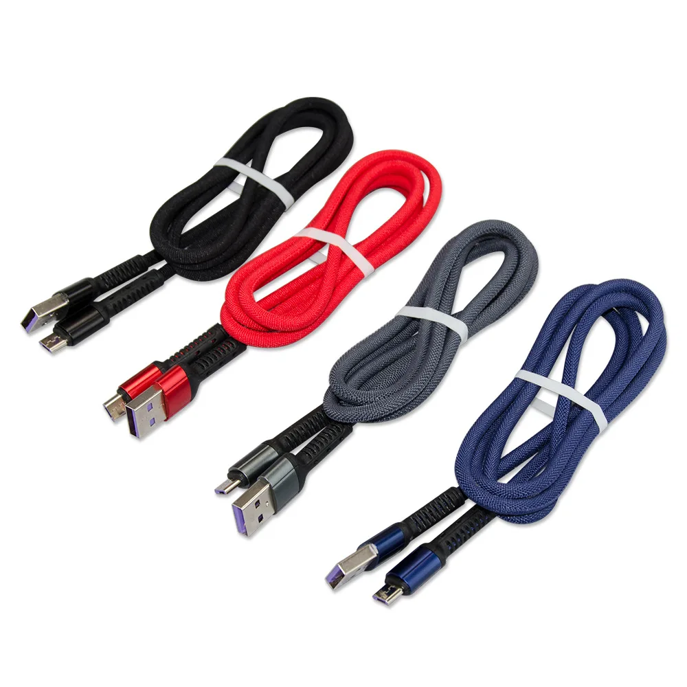

2afor Apple data cable Android type-c denim woven mobile phone charging cable