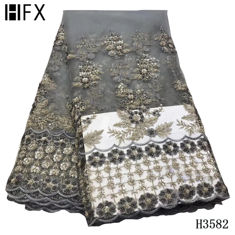 HFX красная африканская Высококачественная Роскошная ручная работа вышитая