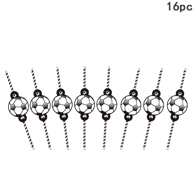 

8/16pcs Football Disposable Tableware 1st Football Napkin Plate Cup Happy Birthday Decor Kid Boys Children's Day Party Decor