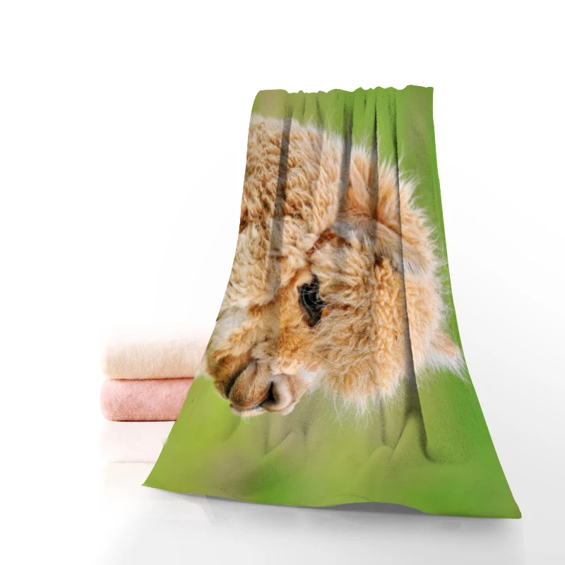 Custom Cute llama Animal Fashion банное полотенце мочалка домашний текстиль дорожное для рук и