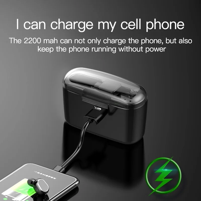 Bluetooth наушники беспроводные TWS стерео спортивные водонепроницаемые для вождения