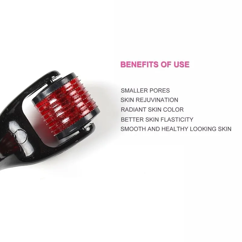 DRS 540 Игольчатый роллер 0,3 мм иглы Титановая ручка для ухода за кожей, массажа лица, процедур татуировки и красоты.