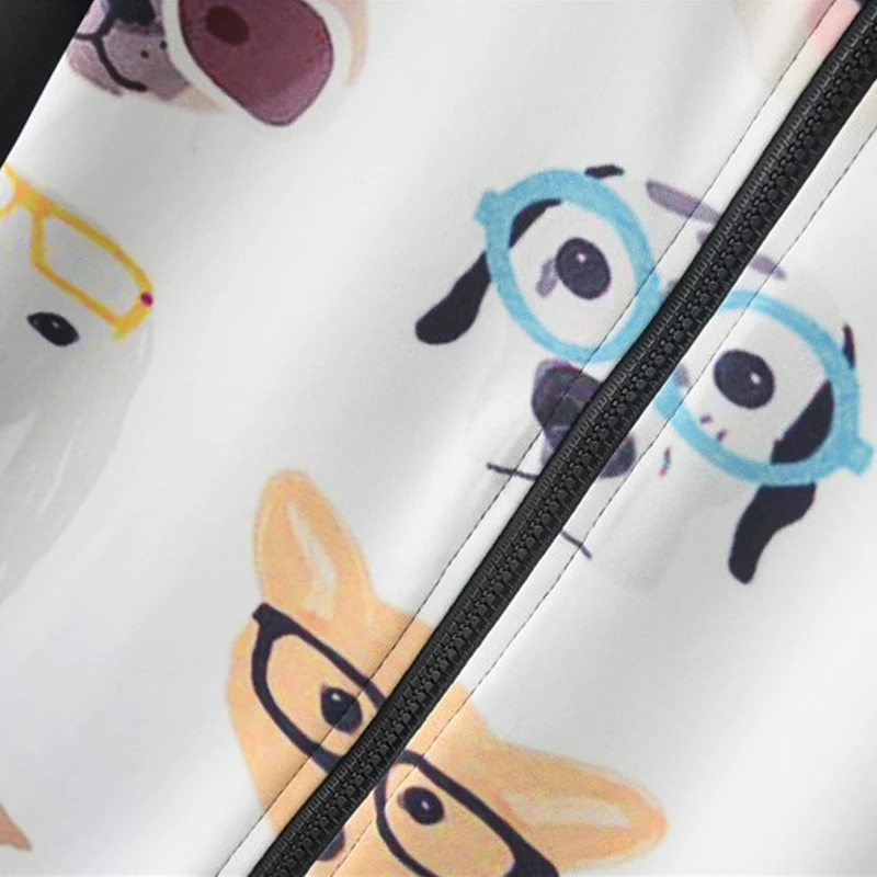 Женская верхняя одежда Artguy куртки модная куртка с принтом собаки полосатая на