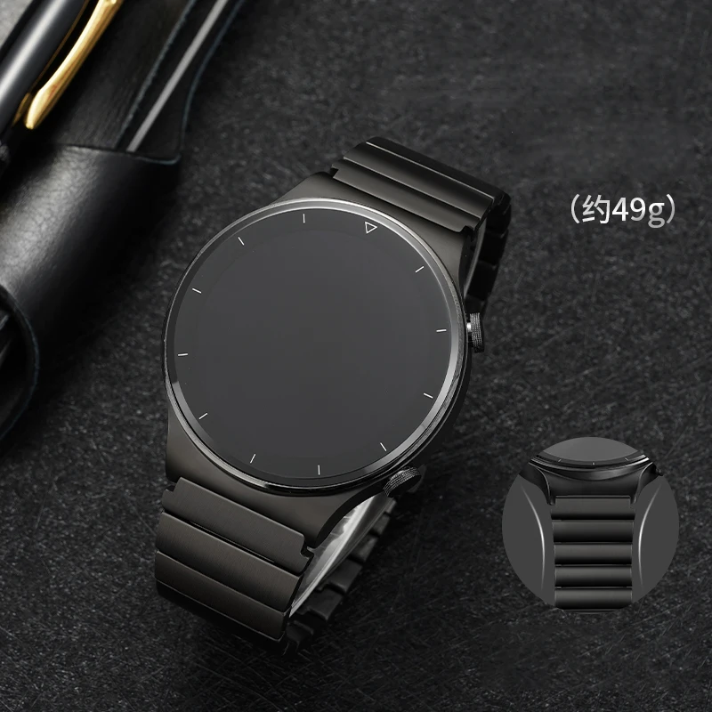 Titanium Watch Strap for Huawei GT 2 Pro /ECG 22mm Metal Watch Band for Huawei Watch GT 2  Porsch design Wrist Band with film