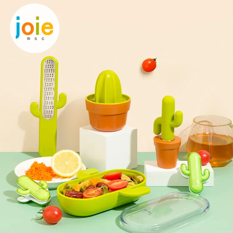 JOIE Cactus Ceries Tea Strainer Filter Juicer Lunch Box Plastic BPA Free Household Kitchen Supplies Sealed Bag Clip Snack Clip