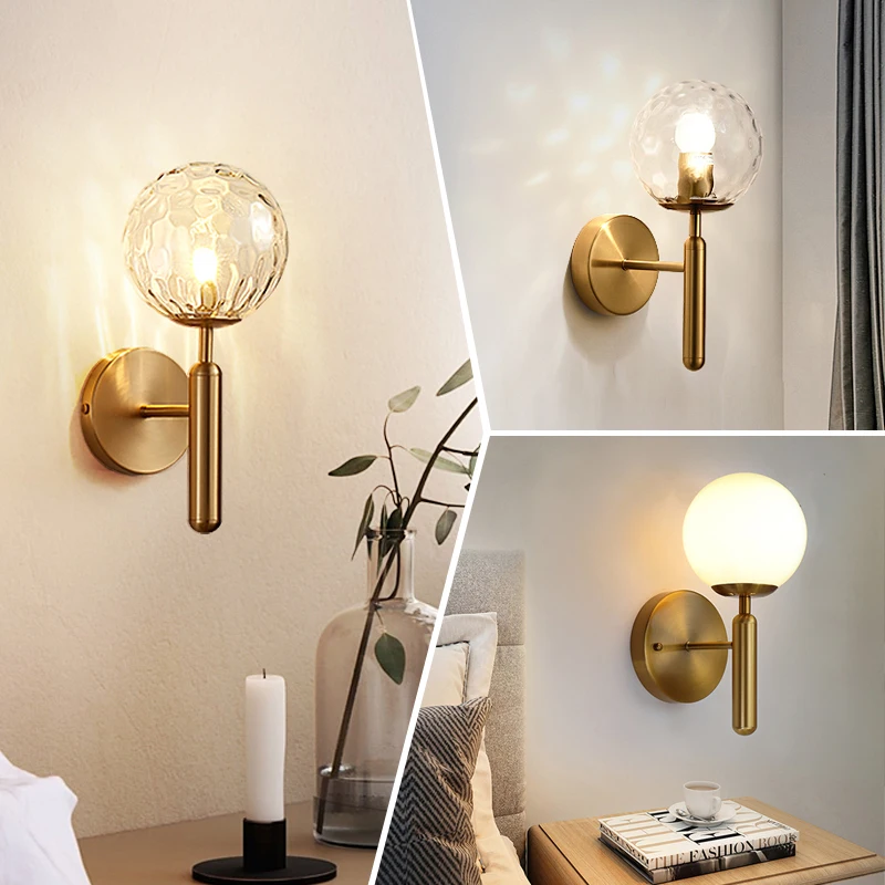 Lámpara LED moderna para mesita de noche, candelabro de hierro para sala de estar, dormitorio, Fondo de cabecera, iluminación de decoración de pasillo