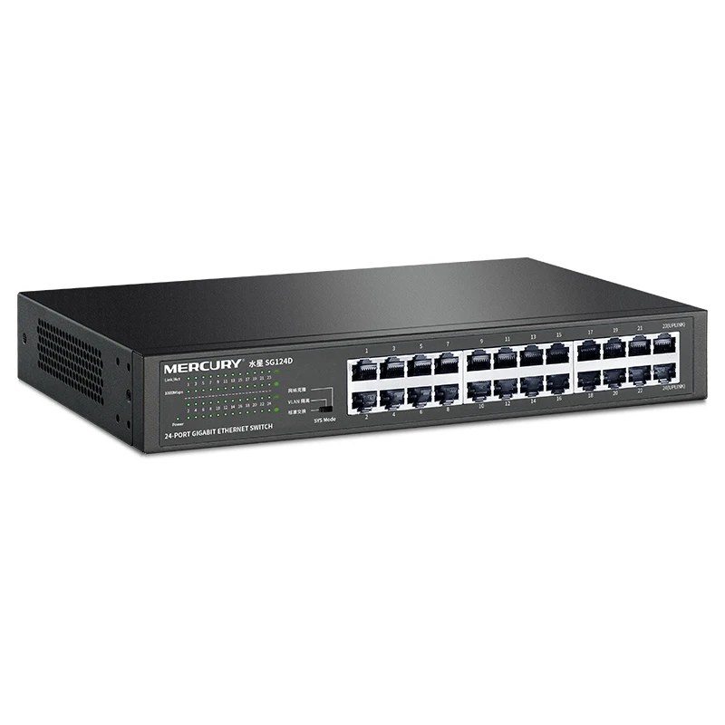 MERCURY SG124D 24 портовый гигабитный коммутатор 10/100/1000 Мбит/с|Сетевые коммутаторы| |