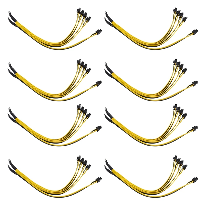 

8Pcs 6Pin Connector Sever Power Supply Cable PCIe Express for P3 S7 S9 S11 Bitmain Miner Machine Support Cable