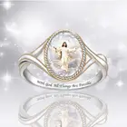 Изысканное модное круглое кольцо с Иисусом, Новые Креативные аксессуары, религиозная, христианская вера, элегантное женское кольцо в стиле, повседневный праздничный подарок