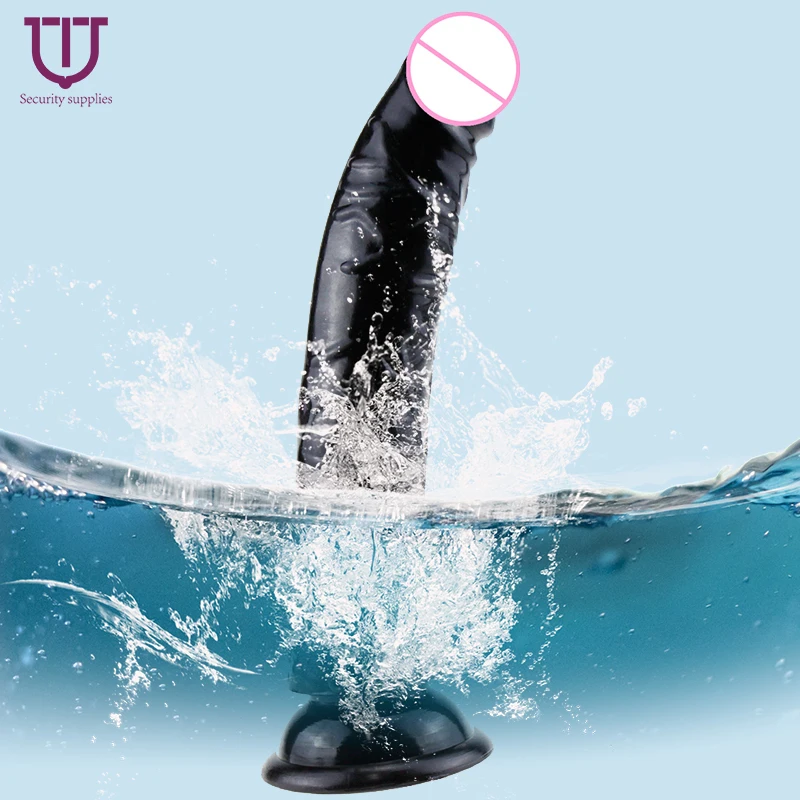 Многоцветный прозрачный фаллоимитатор Супер жесткий супер реалистичный пенис