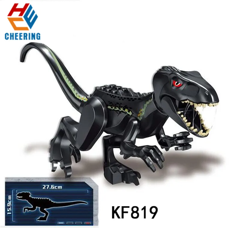 

Single Sale Building Blocks Black Dinosaur World Big Size Tyrannosaurus Figures Model Toys Gift For Children KF818