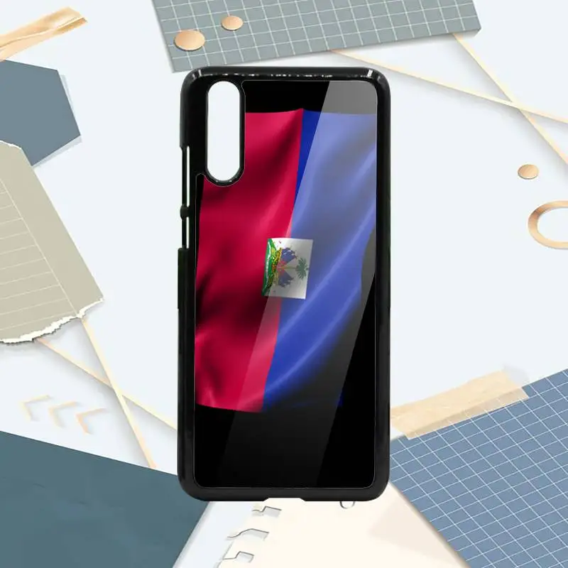 

Vintage Haitian Flag Phone Case PC For Samsung galaxy S note 8 9 20 10 e lite2019 plus pro ultra