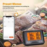 inkbird food thermometer ibbq 4bw wi fibluetooth digital kitchen thermometer for meat cooking food probe bbq oven kitchen tools