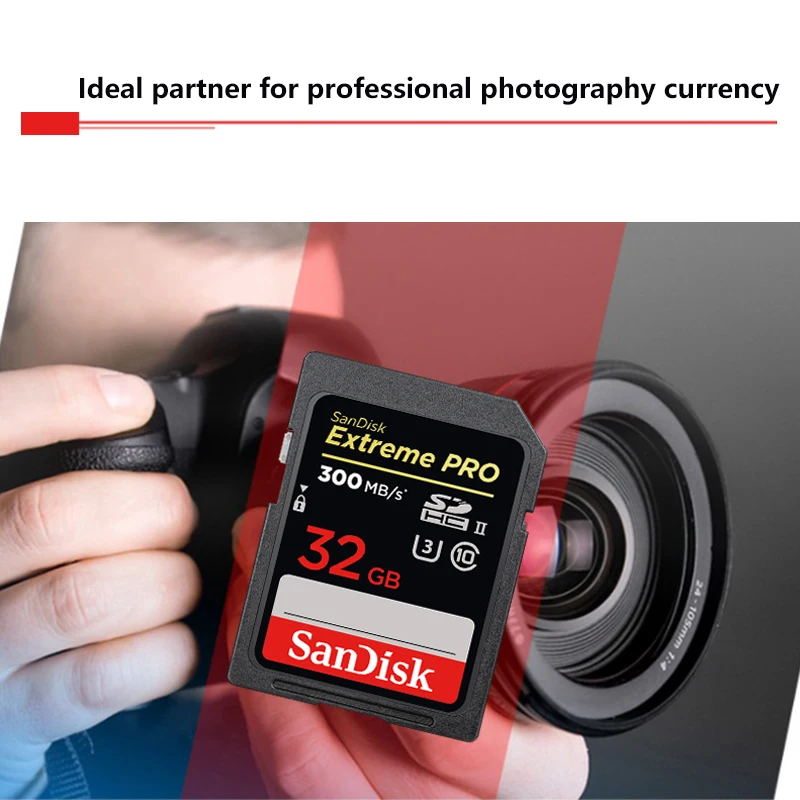 SanDisk карта памяти 32 ГБ 64 128 256 SDXC Extreme PRO 300 | Компьютеры и офис