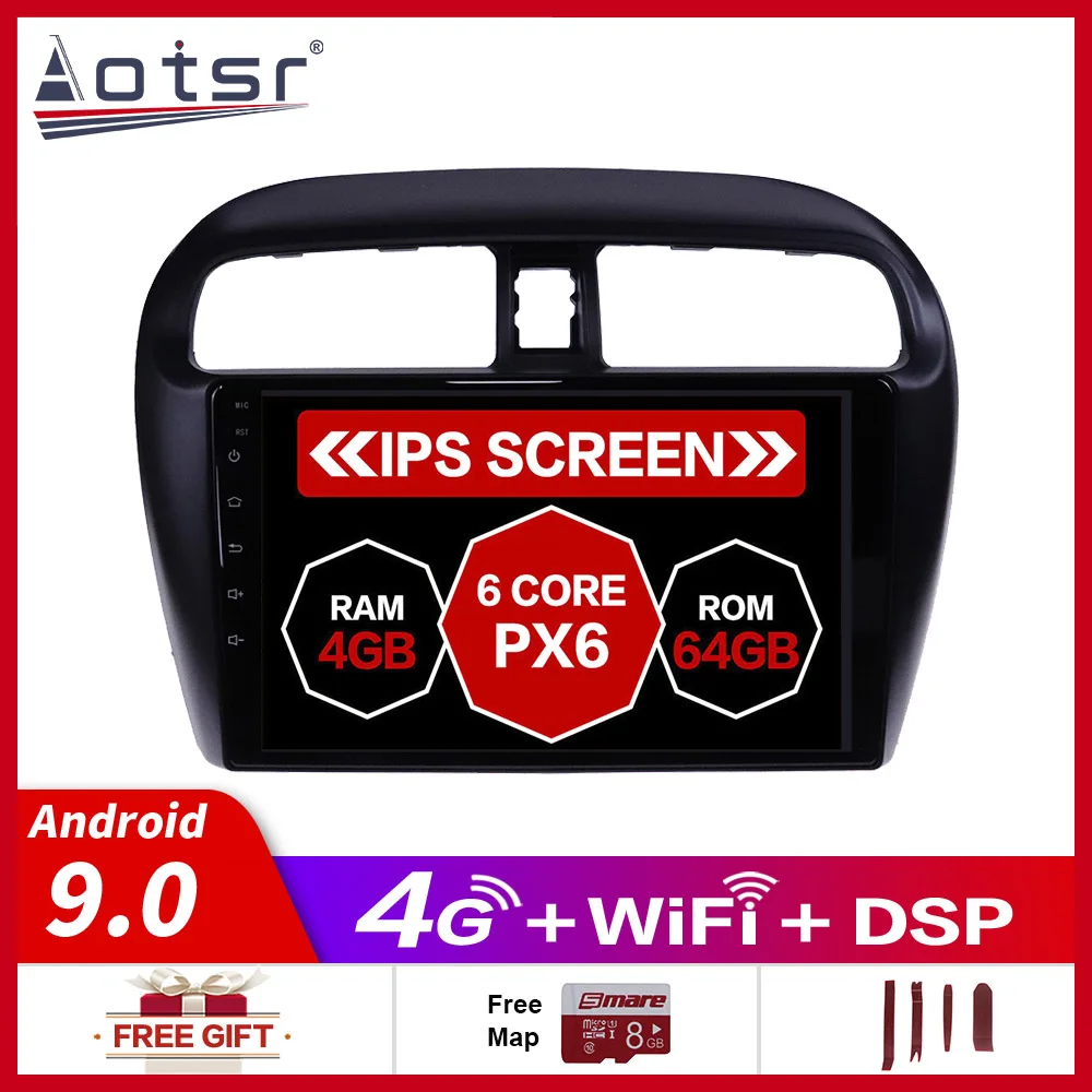 Android 10 0 GPS навигация Радио DVD плеер для Mitsubishi Mirage 2012 2016 видеоплеер стерео головное