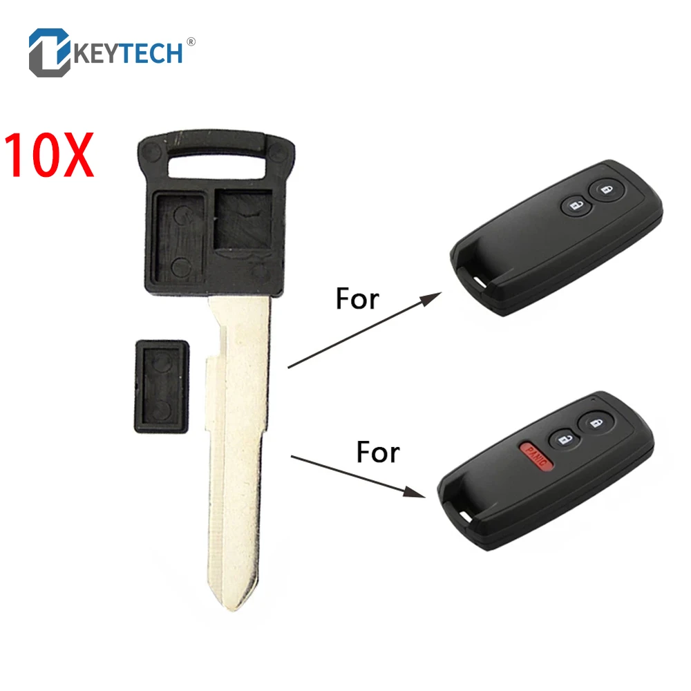

OkeyTech 10PCS/Lot Smart Insert Remote Emergency Car Key Blade for Suzuki Grand Vitara 2006-2012 XL-7 2009 SX4 Swift Uncut Blank