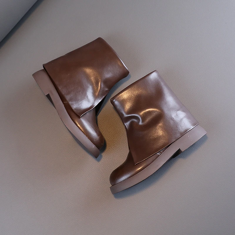 Очень мягкие высокие сапоги для девочек осень 2021 новая модная удобная уличная