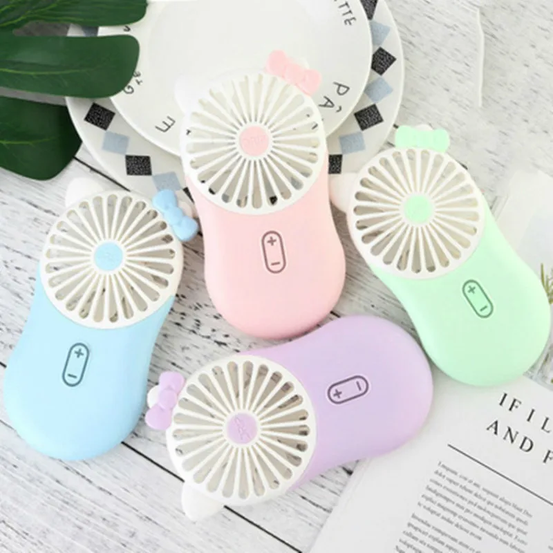 

Cartoon Usb Pocket Mini Hold Charge Small Fans With One Portable Bring Led Lamp Ultrathin Will Wind Power