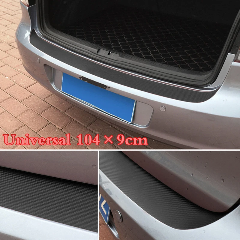 

W/ Scraper Car Sticker Protector Carbon Fiber Waterproof Vehicle Trunk Auto New