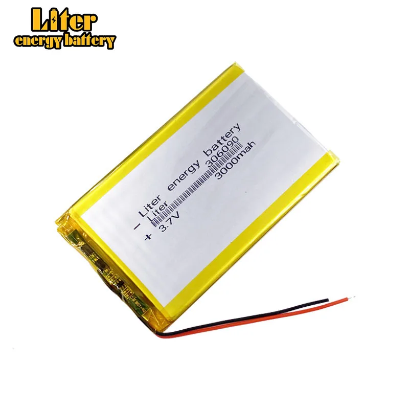 3 7 V 306090 PLUG 3000MAH Mp3 MP4 MP5 GPS литий полимерная батарея для телефона|Перезаряжаемые
