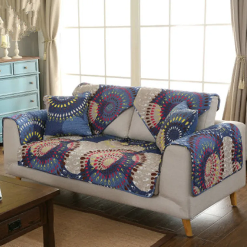 1PCS Color3 Чехол для дивана в богемном стиле, европейский стиль, мягкий, современный, нескользящий, ворсистая ткань, Диванный коврик, устойчивый Диванный чехол, чехол для дивана, чехол для рисования - Цвет: 1PCS Color3