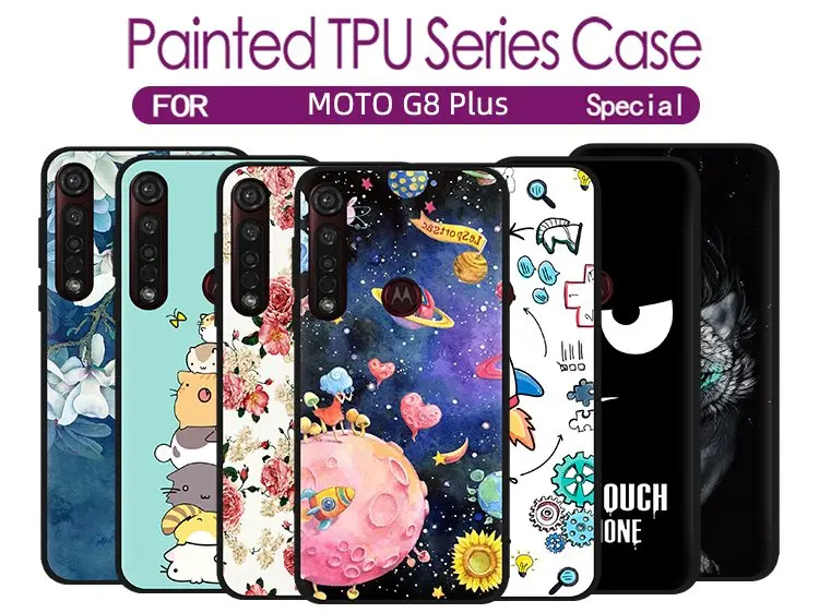 Чехол для Motorola Moto G8 Plus, мягкий матовый чехол с милыми животными и цветочным мрамором для Moto G8 play one macro, силиконовый чехол для телефона s