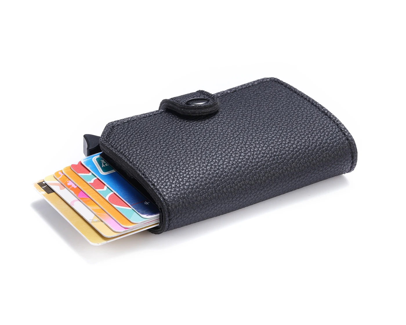 Bycobecy Rfid новая кнопка Блокировка защита для мужчин кредитный держатель карт из