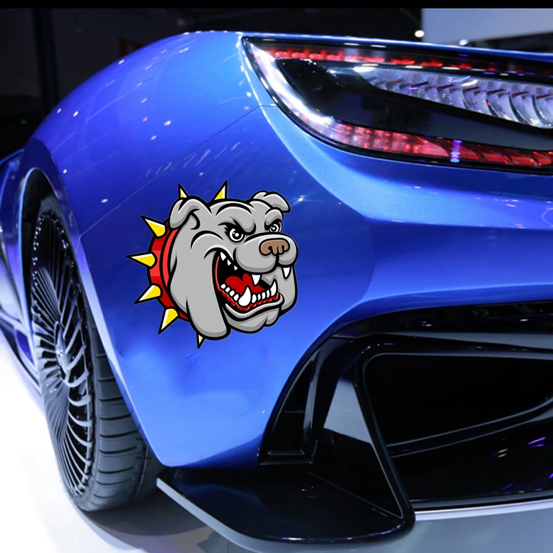 

Personalized Car StickersSelf-adhesive Decal Bulldog Head Car Sticker Waterproof Auto Decors on Bumper Rear Window13x13cm