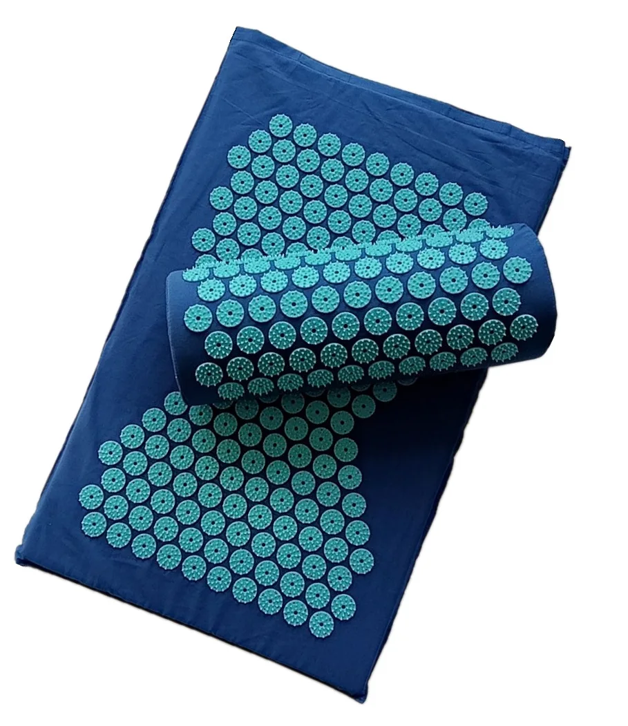 Акупунктурный Массажный коврик для йоги массажный с иглой шеи на голове черный