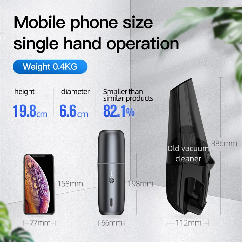 

Onever Wireless Handheld Car Vacuum Cleaner 5000mA Auto Vacuum Cleaner Robot For Car Home Office Cleaning Keyboard Rechargeable