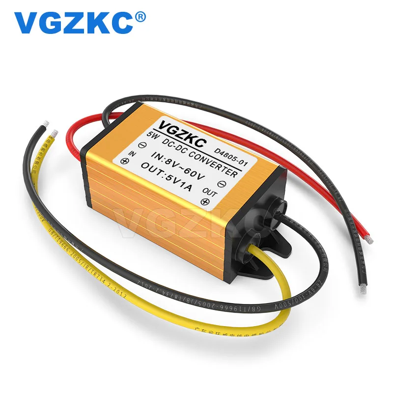 

Low power consumption step-down device for 36V 48V to 5V 1A DC power supply 8-60V to 5V on-board step-down power converter
