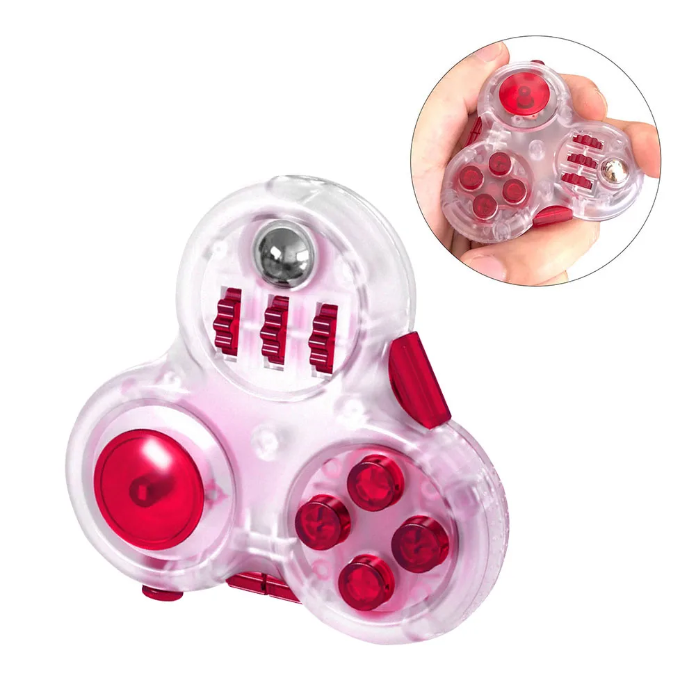 La descompresi&oacute;n juguetes, para la punta del dedo Gyro empujar Fidget Puzzle juego estr&eacute;s port&aacute;til presionando y material de ventilaci&oacute;n descompresi&oacute;n de juguete-3