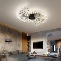 gold black led chandelier for living room modern ceiling light bedroom design interior lighting room lamp